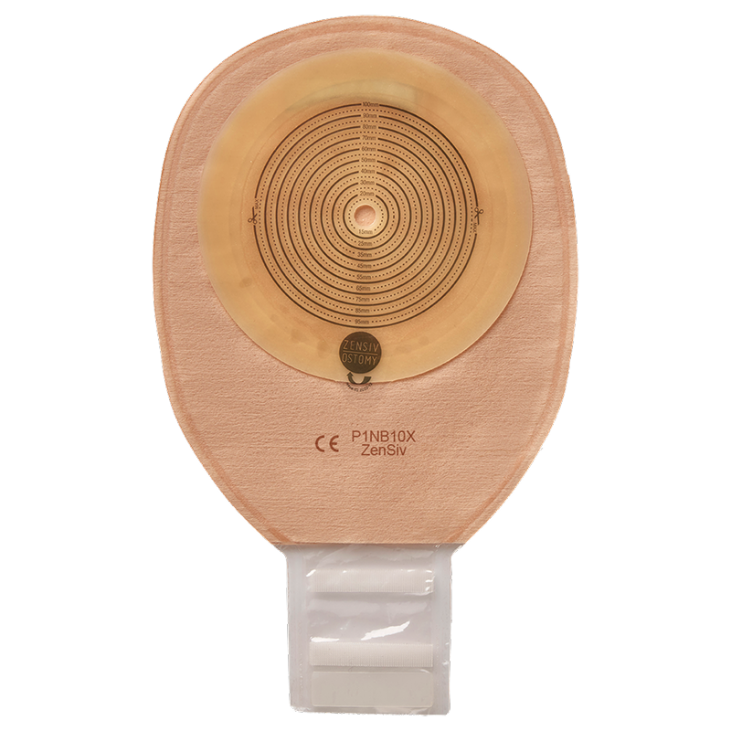 P1NB10X Калоприймач Зенсів однокомпонентний післяопераційний, непрозорий, закривається на липучку, отвір для вирізання 10-100 mm (мм)